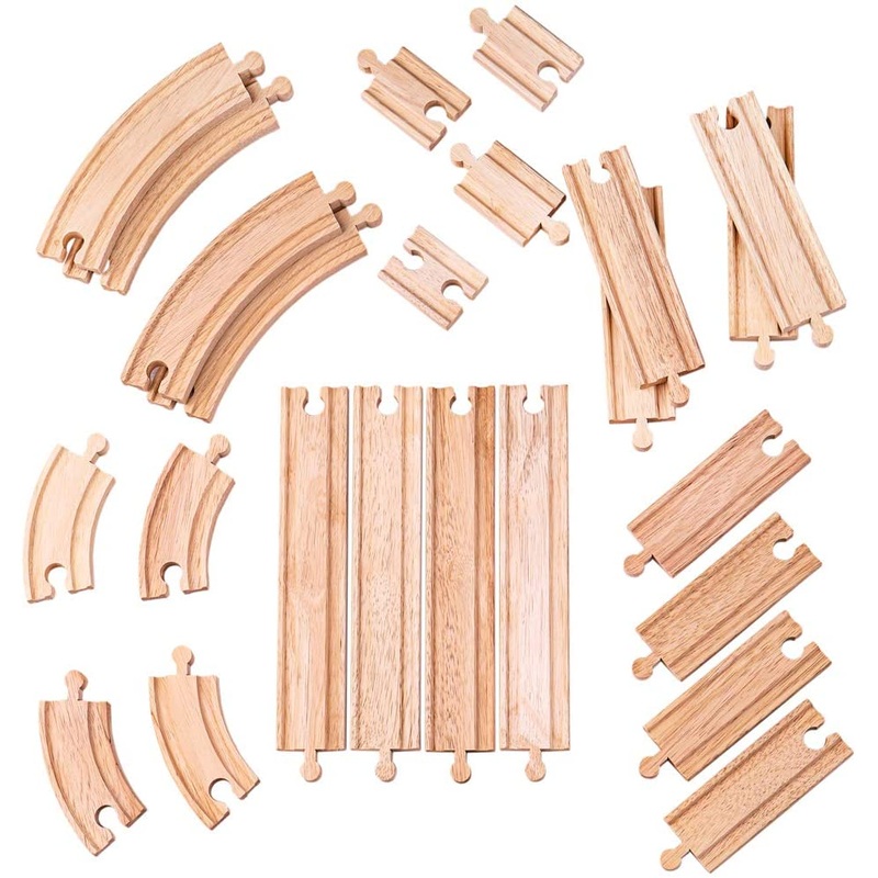 BIGJIGS BJT057 CURVES AND STRAIGHTS EXPANSION PACK TRAIN WOODEN RAILWAY