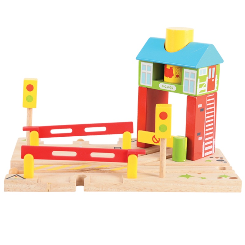 BIGJIGS BJT226 WOODEN RAILWAYS SIGNAL BOX