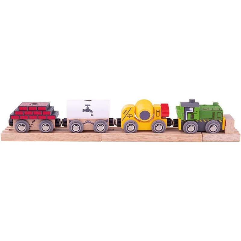BIGJIGS BJT497 WOODEN CONSTRUCTION TRAIN
