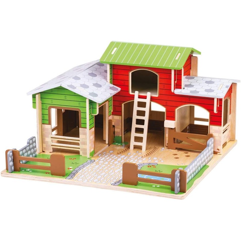 BIGJIGS JT152 WOODEN COBBLESTONE FARM