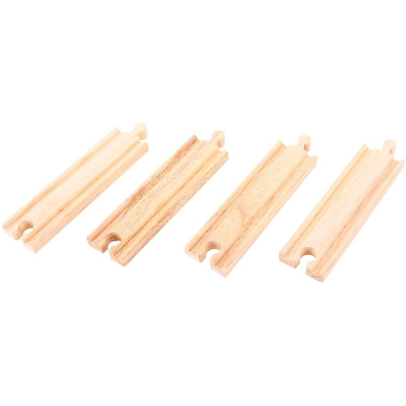 BIGJIGS RAIL BJT101 MEDIUM STRAIGHTS WOODEN RAILWAY