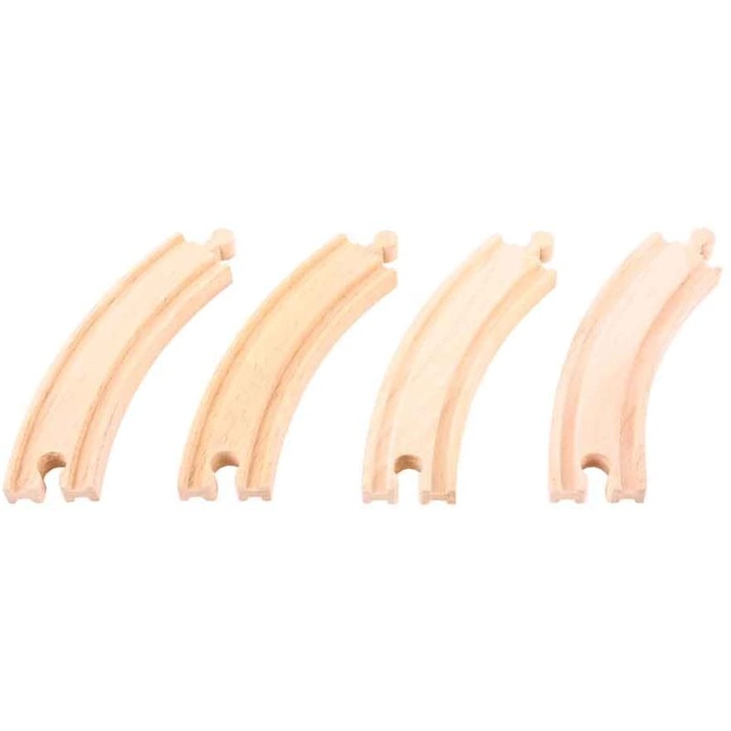 BIGJIGS RAIL BJT102 LONG CURVES WOODEN RAILWAY