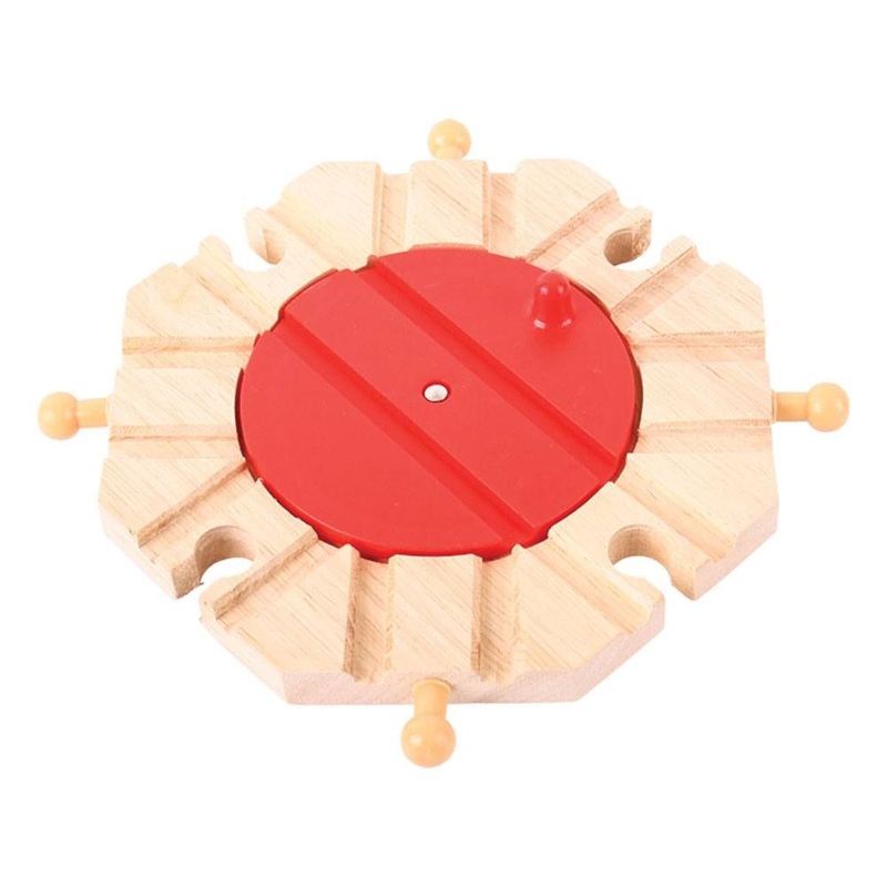 BIGJIGS RAIL BJT134 EIGHT WAY TURNTABLE WOODEN RAILWAY