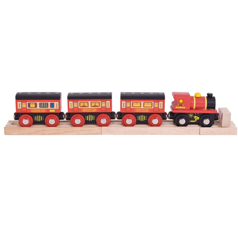 BIGJIGS RAIL BJT431 WOODEN SLEEPER TRAIN