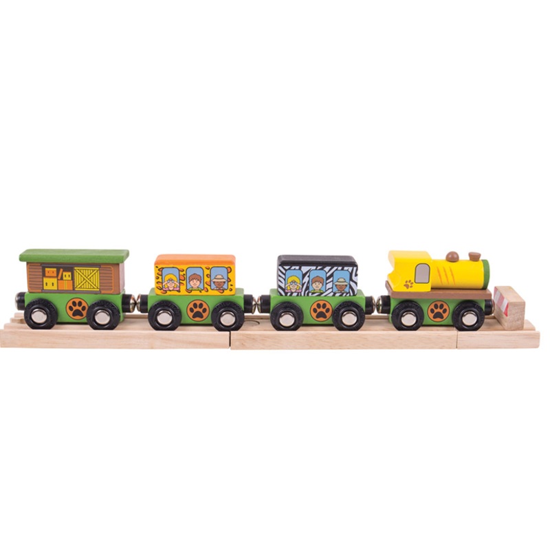 BIGJIGS RAIL BJT481 WOODEN SAFARI TRAIN