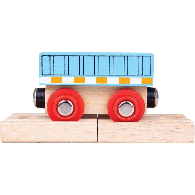 BIGJIGS RAIL BJT483 WOODEN BLUE WAGON