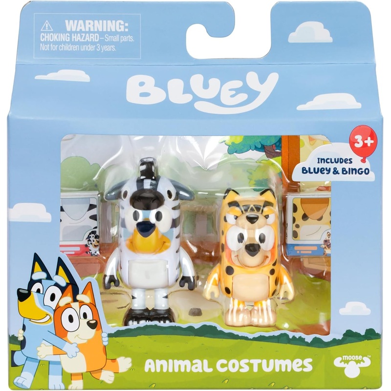 BLUEY 17649 ANIMAL COSTUMES 2 FIGURE PACK