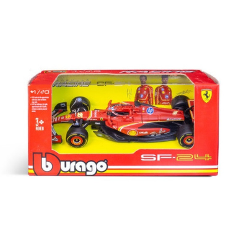 14 BURAGO 60039B NO16 FERRARI SF24 CHARLES LECLERC F1 CAR 1/43RD SCALE