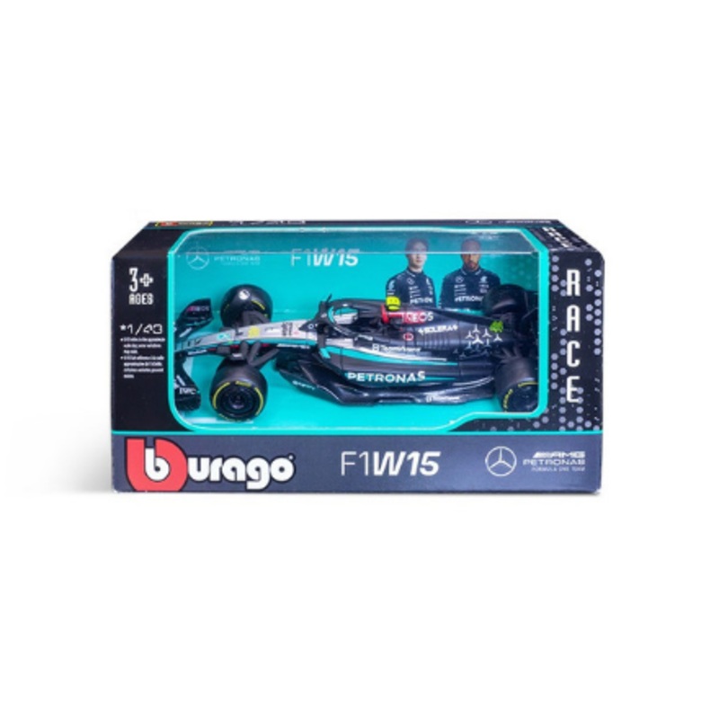 6 BURAGO 60039B NO44 MERCEDES AMG F1W15 LEWIS HAMILTON F1 CAR 1/43RD SCALE