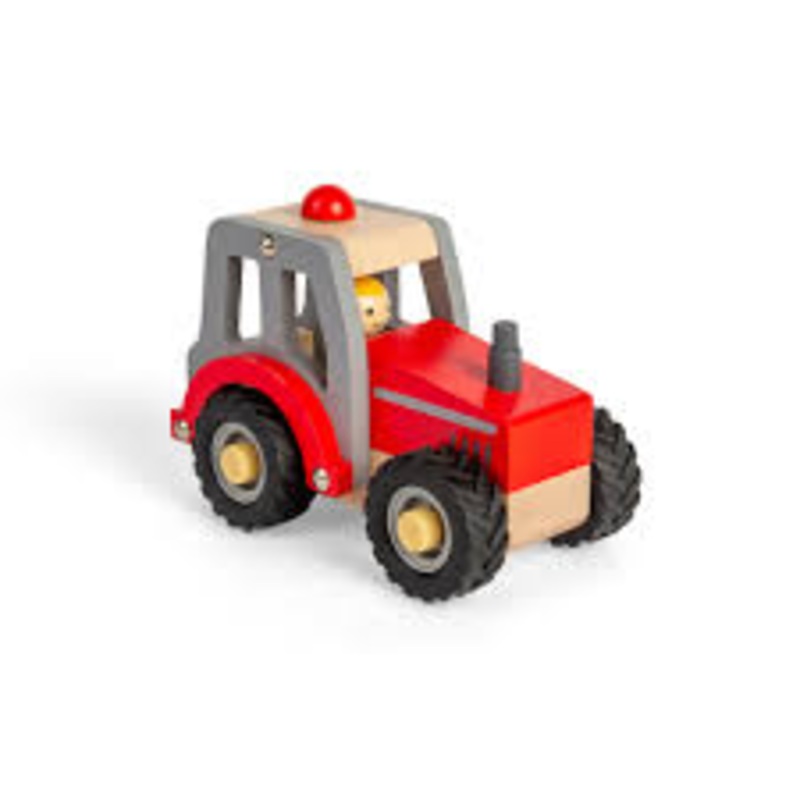 BIGJIGS 36023 WOODEN RED TRACTOR