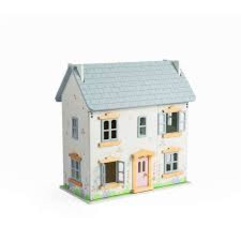 BIGJIGS 37080 WOODEN SUMMER COTTAGE DOLLS HOUSE