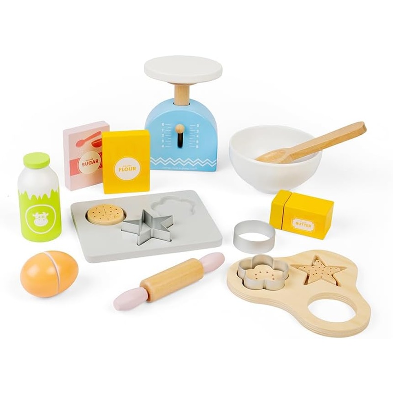 BIGJIGS BJ36052 WOODEN BAKING COOKIES SET