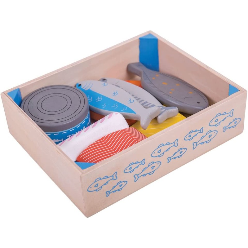 BIGJIGS BJ475 WOODEN FOOD SEAFOOD CRATE