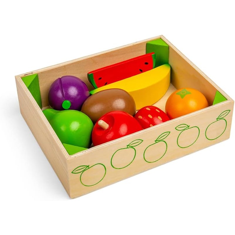 BIGJIGS BJ476 WOODEN FRUIT CRATE