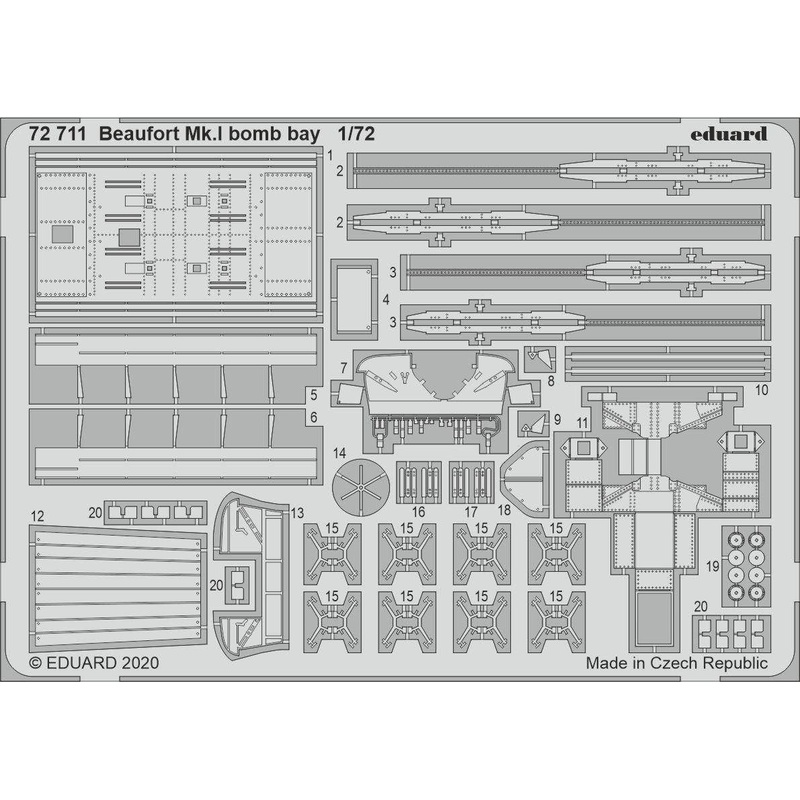 1/72 Beaufort Mk.I Bomb Bay (for Airfix)