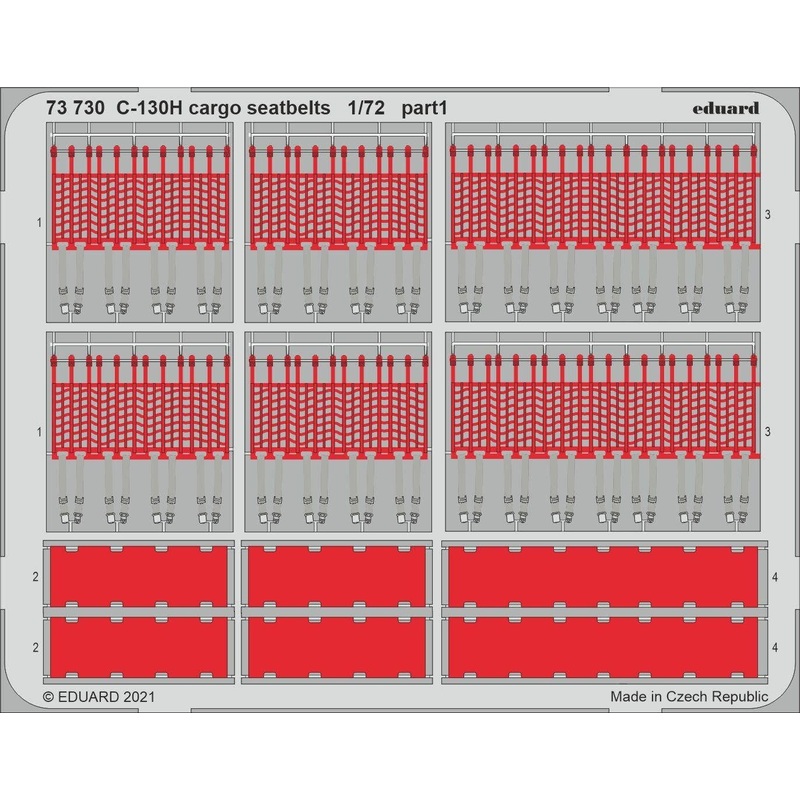1/72 C-130H Cargo Seatbelts Photo-Etched Parts (for Zvezda)