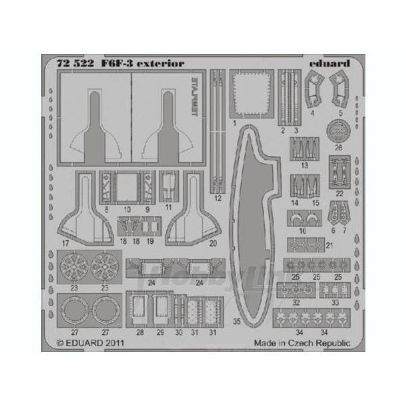 1/72 F6F-3 Hellcat Exterior (for Eduard)