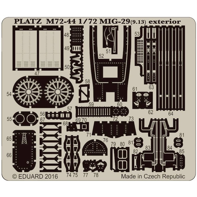 1/72 MiG-29(9.13) Fulcrum-C Photo-Etched Parts (Exterior)