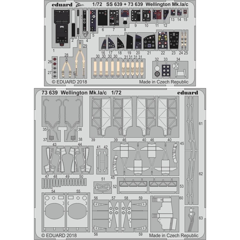 1/72 Wellington Mk.Ia/c Photo-Etched Parts (for Airfix)