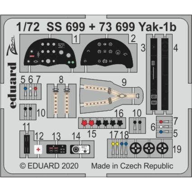 1/72 Yak-1b Zoom Photo-Etched Parts (for Arma Hobby)