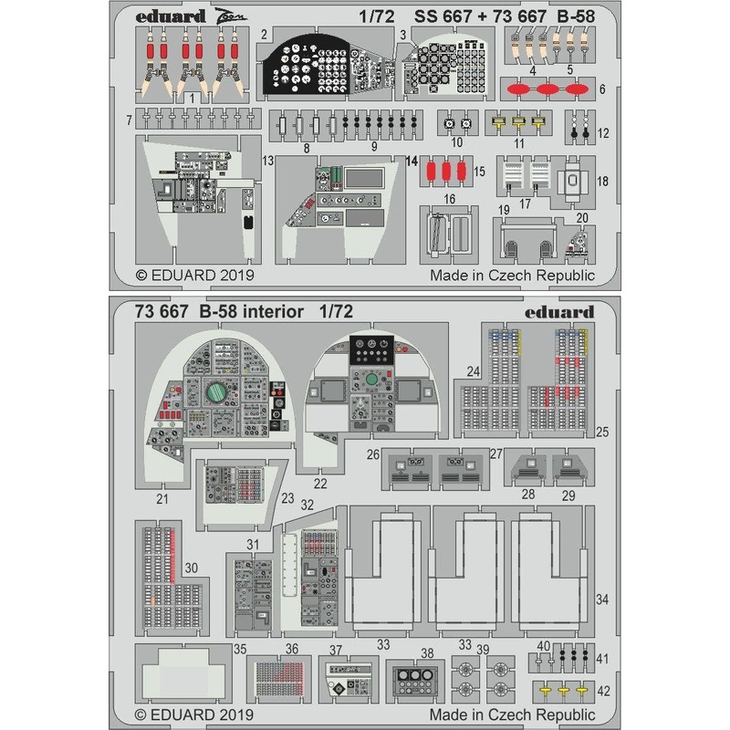 1/72 B-58 Interior Photo-Etched Parts (for Italeri)