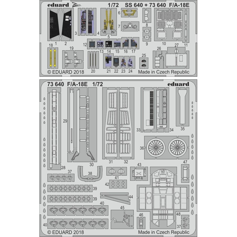 1/72 F/A-18E Photo-Etched Parts (for Academy)