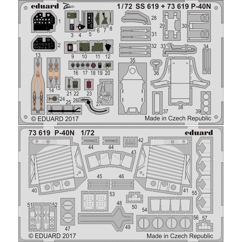 1/72 P-40N Photo-Etched Parts (for Special Hobby)