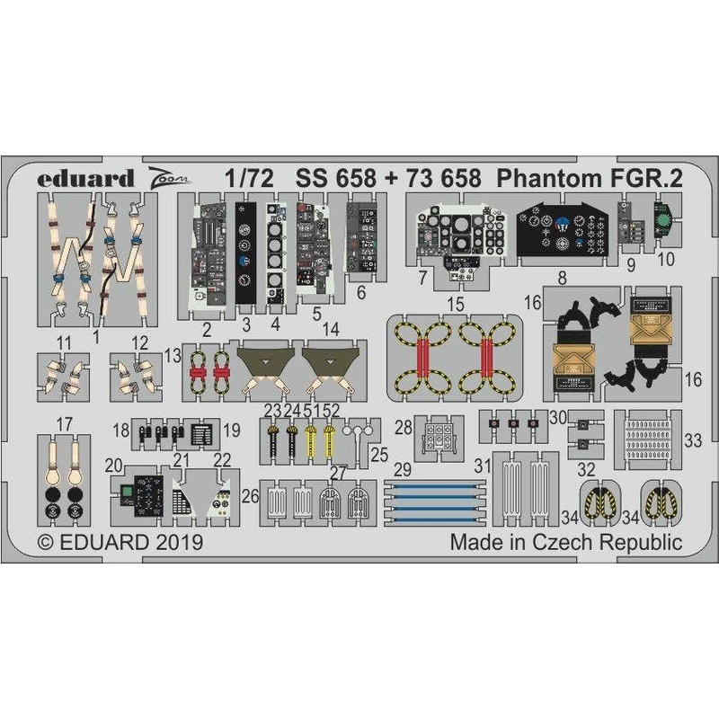 1/72 Phantom FGR.2 Zoom Photo-Etched Parts (for Airfix)