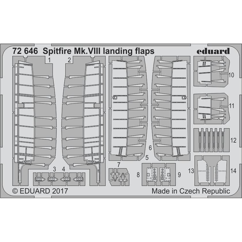1/72 Spitfire Mk.VIII Landing Flaps (Eduard)