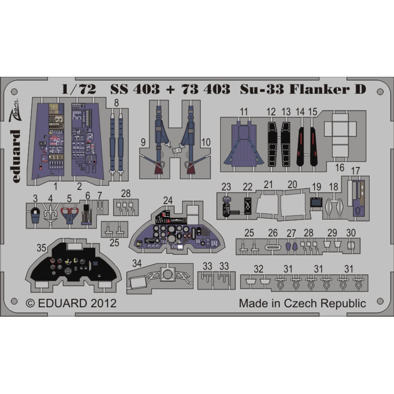 1/72 Su-33 Flanker D Photo-Etched Accessories (for Hasegawa)