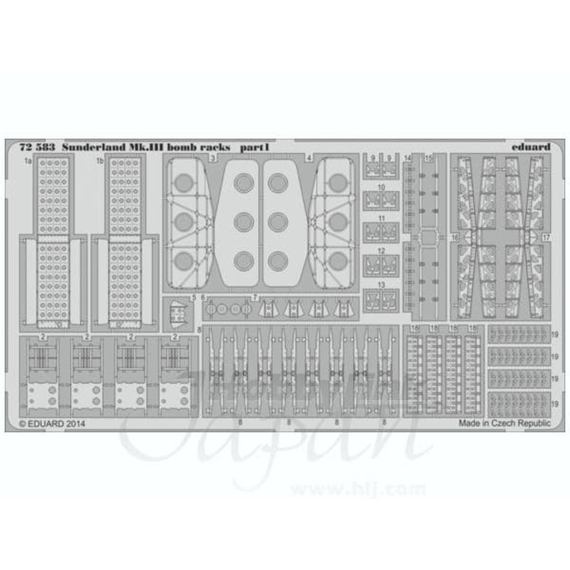 1/72 Sunderland Mk.III Bomb Rack (for Italeri)