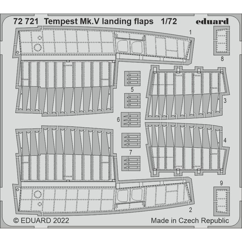 1/72 Tempest Mk.V landing flaps (for AIRFIX)