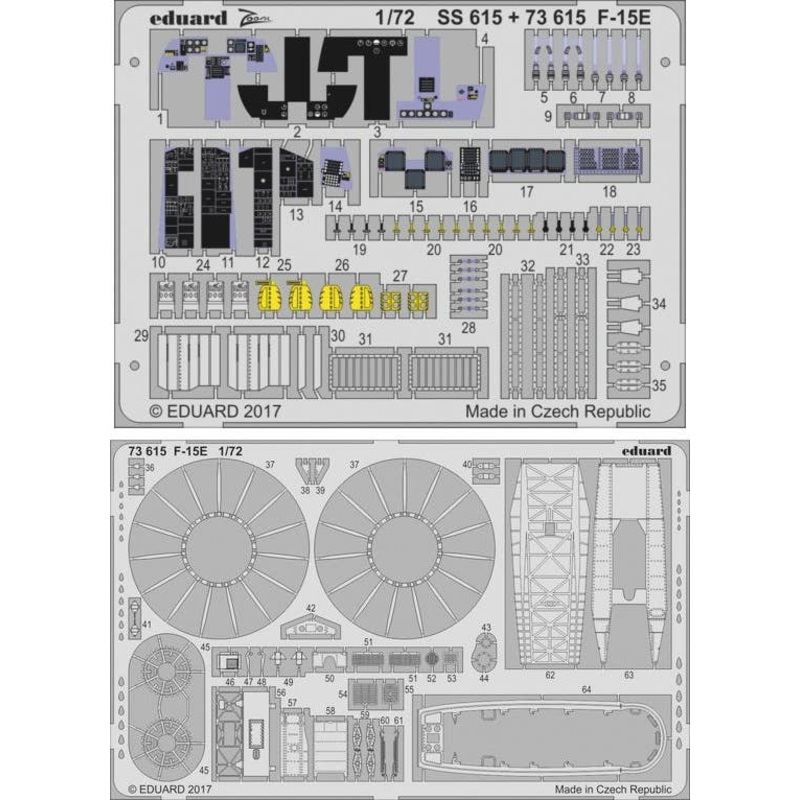 1/72 F-15E Photo-Etched Parts (for Greatwall Hobby)