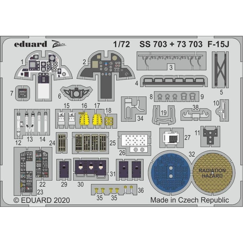 1/72 F-15J Photo-Etched Parts (for Great Wall Hobby)