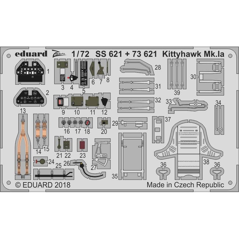 1/72 Kittyhawk Mk.Ia Zoom Photo-Etched Parts (for Special Hobby)