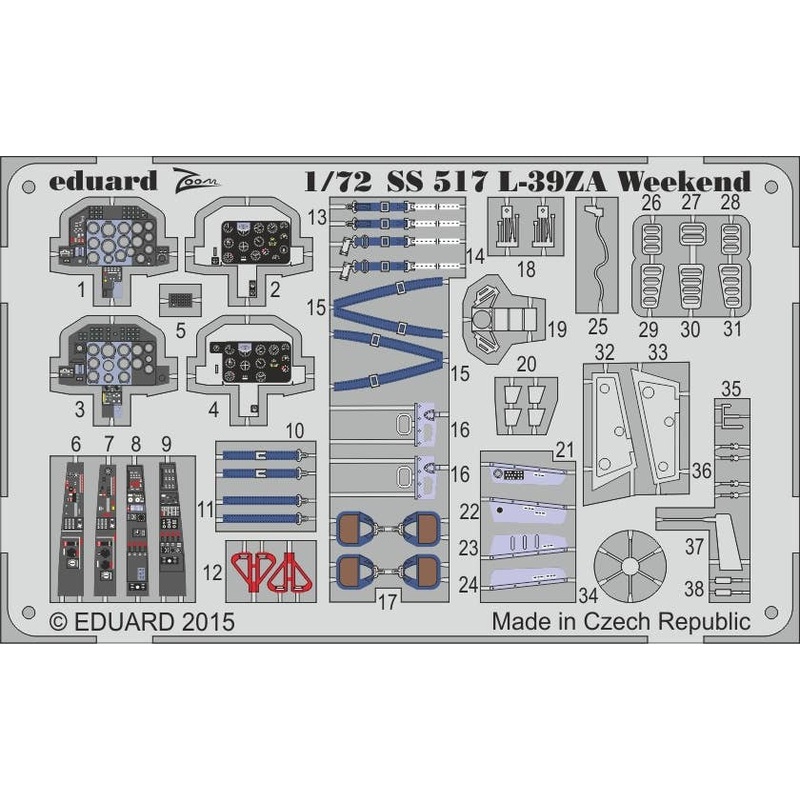 1/72 L-39ZA Weekend S.A. Photo-Etched Parts Set