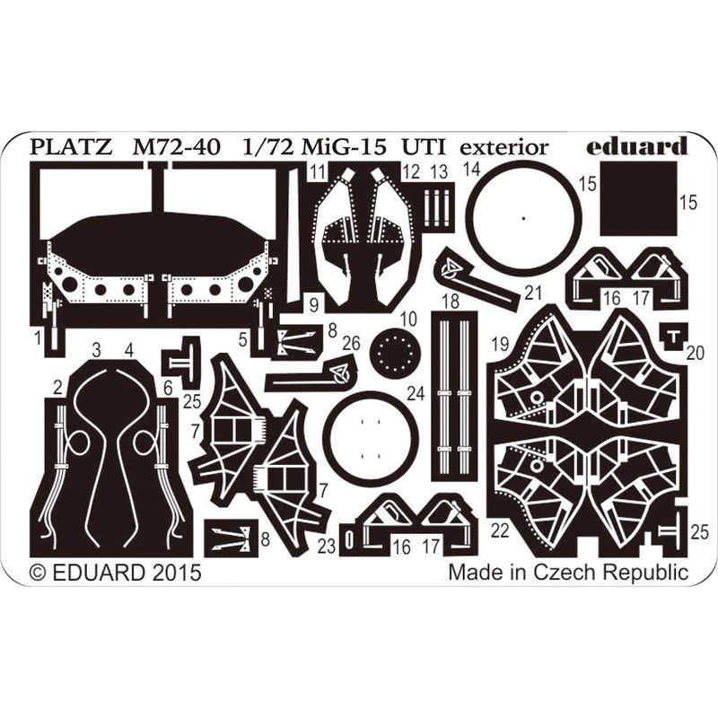 1/72 MiG-15 UTI Photo-Etched Parts (Exterior)