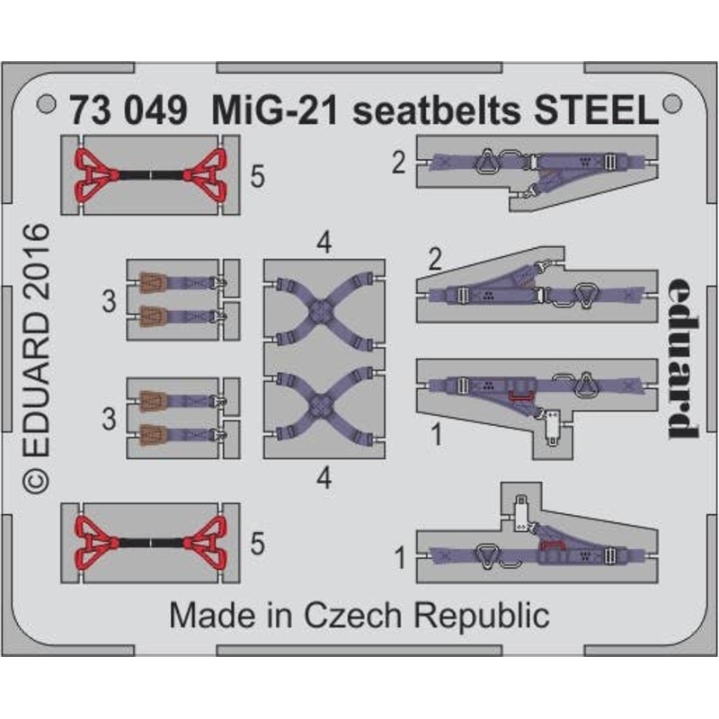 1/72 MiG-21 Seatbelts Steel