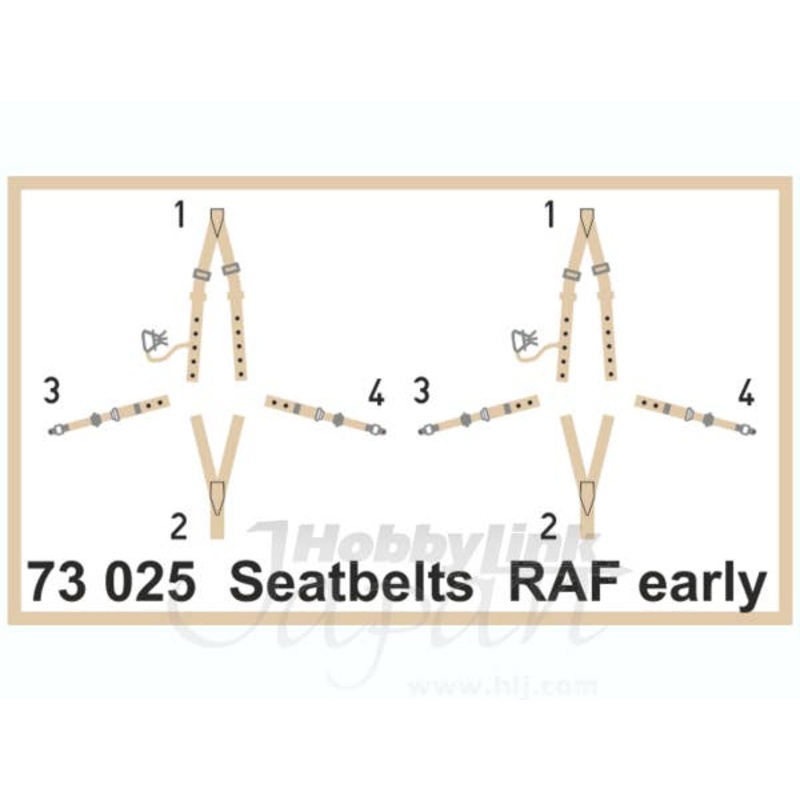 1/72 RAF Seatbelts Fabric Early Type