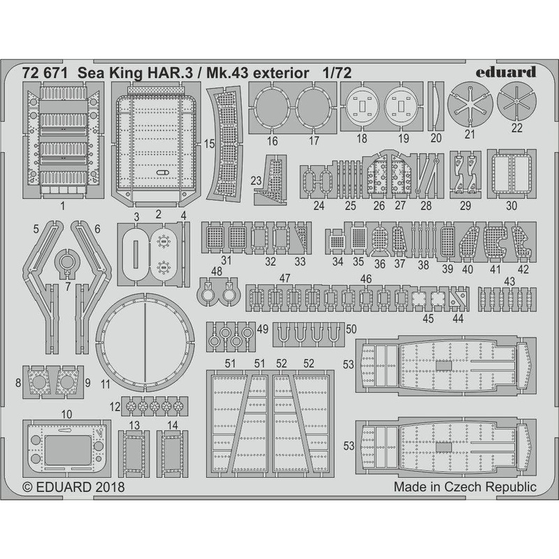 1/72 Sea King HAR.3/Mk.43 Exterior Photo-Etched Parts (for Airfix)