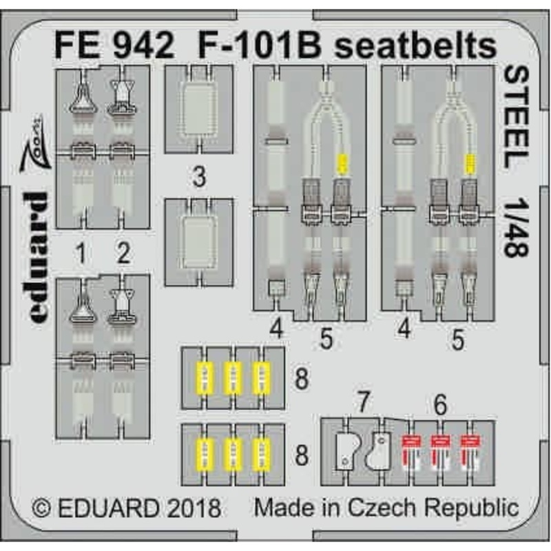 1/48 F-101B Seatbelts Steel (for Kitty Hawk)