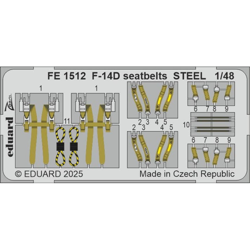 1/48 F-14D seatbelts STEEL