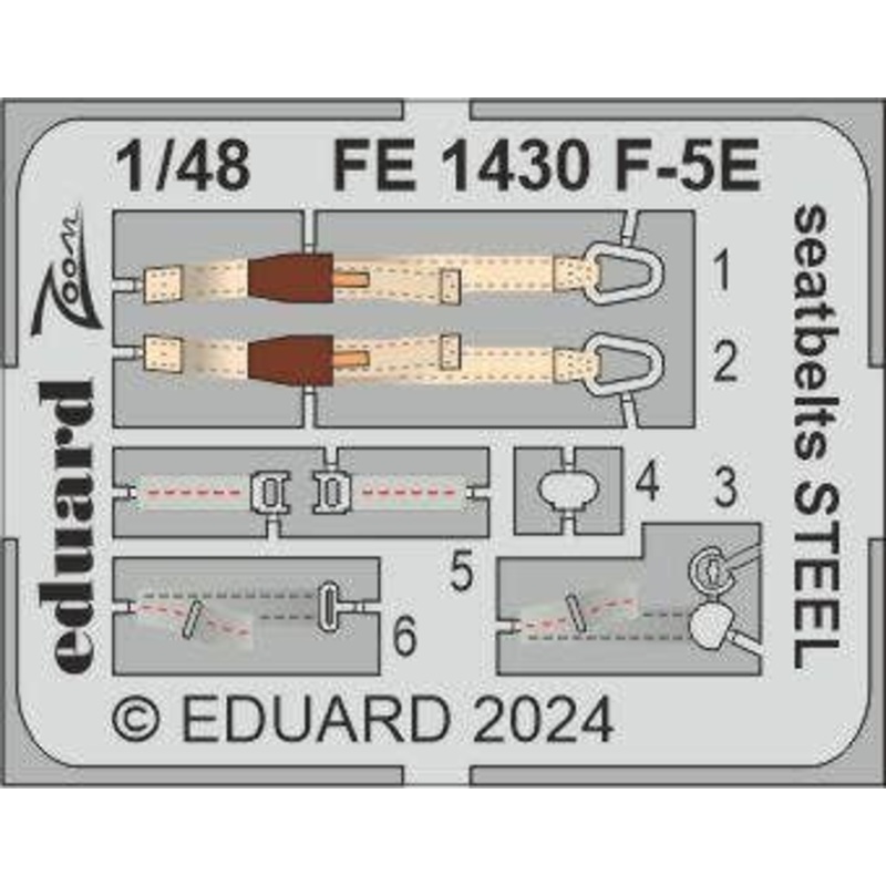 1/48 F-5E Seatbelts STEEL Zoom (for AFV Club / Eduard)