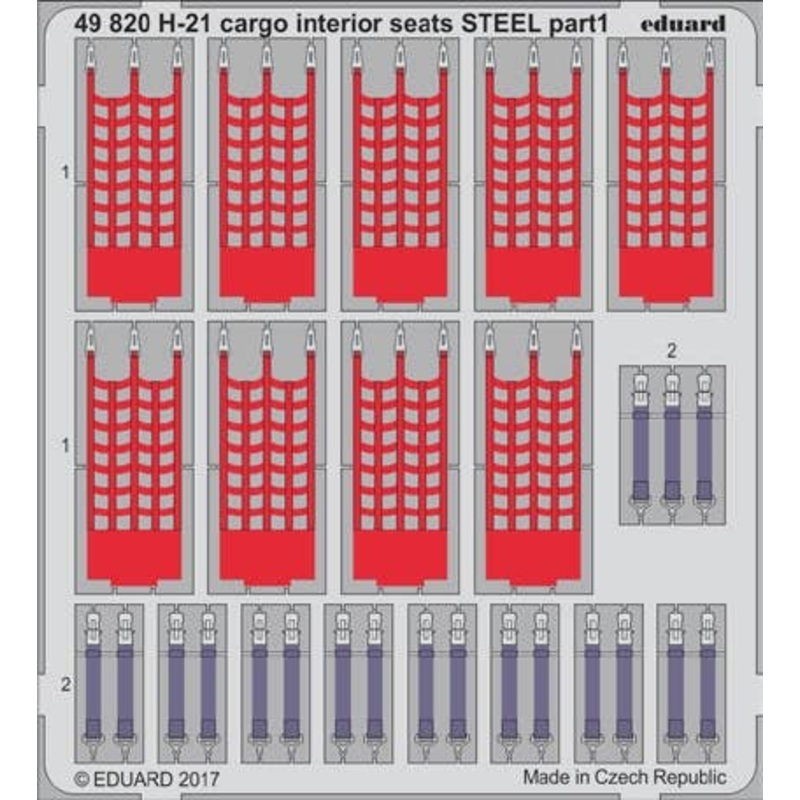 1/48 H-21C Cargo Interior Seats STEEL (Italeri)