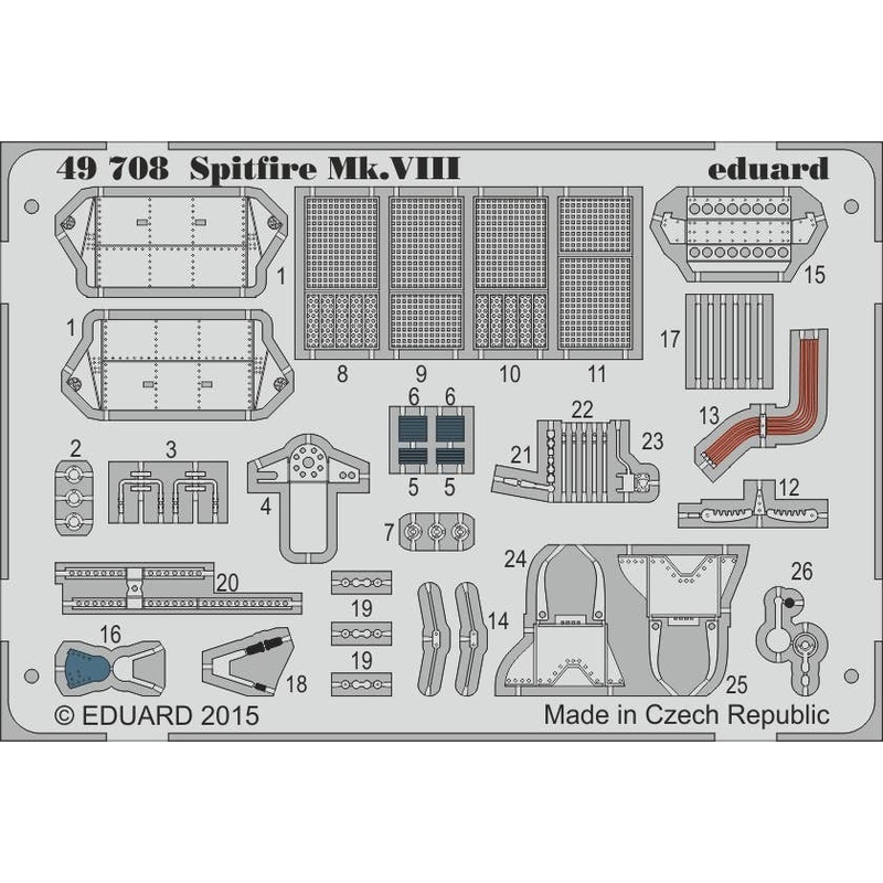 1/48 Spitfire Mk.VIII Photo-Etched Parts Set