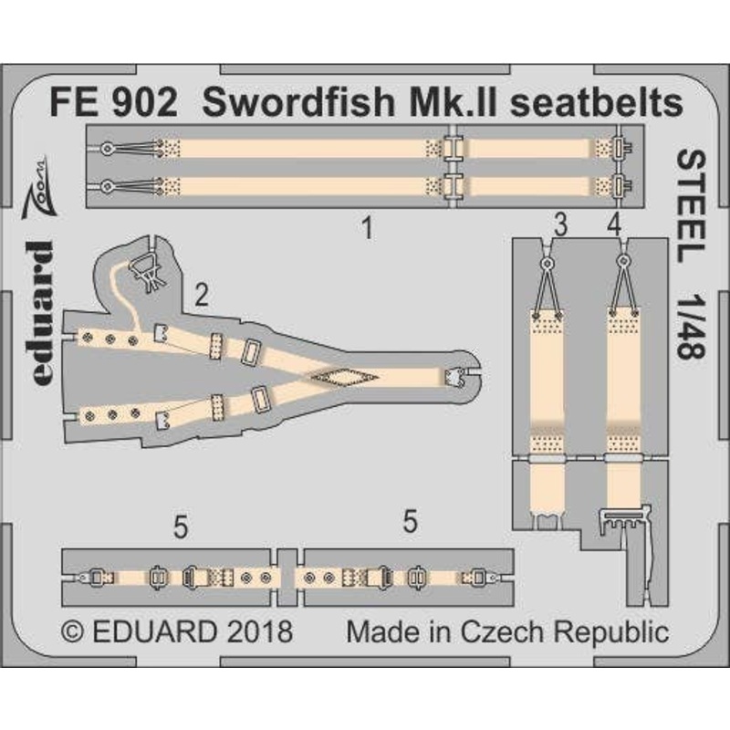 1/48 Swordfish Mk.II Seatbelts STEEL (for Tamiya)