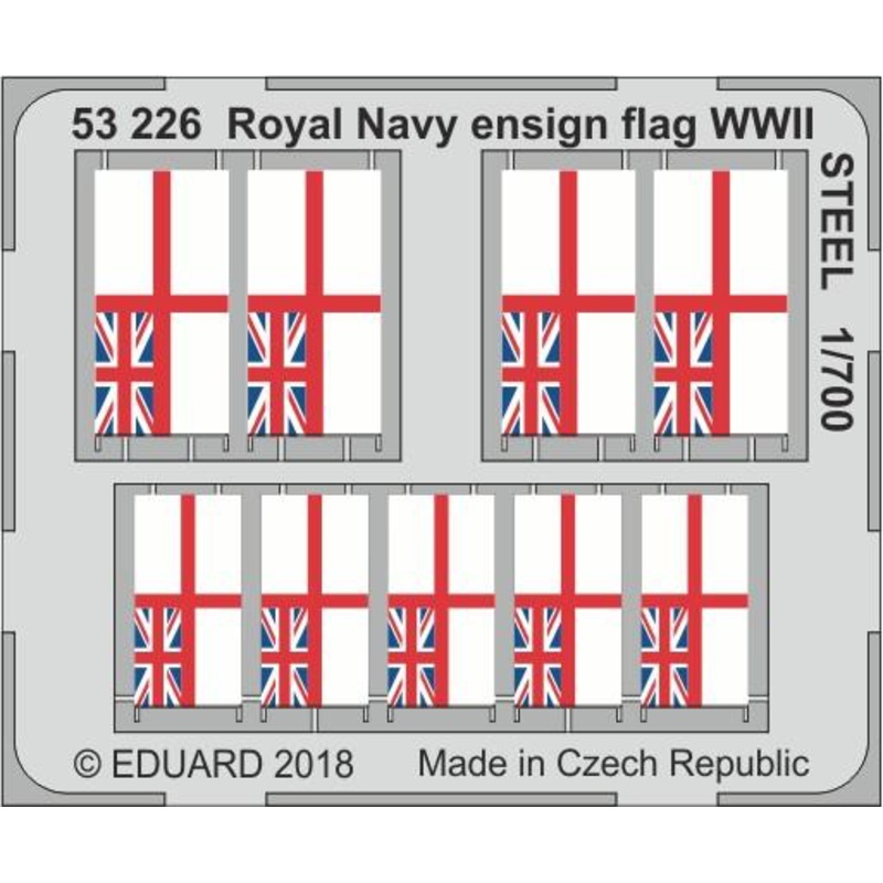 1/700 Royal Navy Ensign Flag WWII Steel
