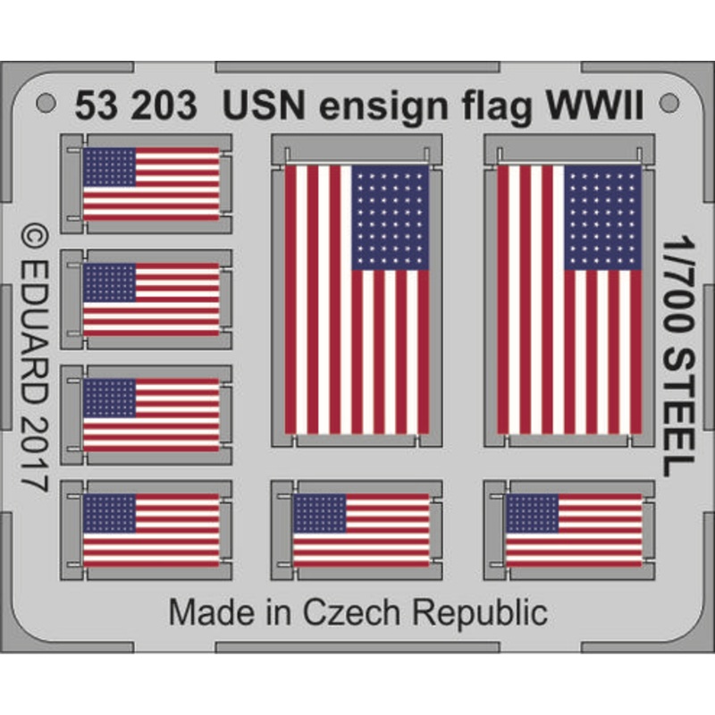 1/700 USN Ensign Flag WW2 Steel