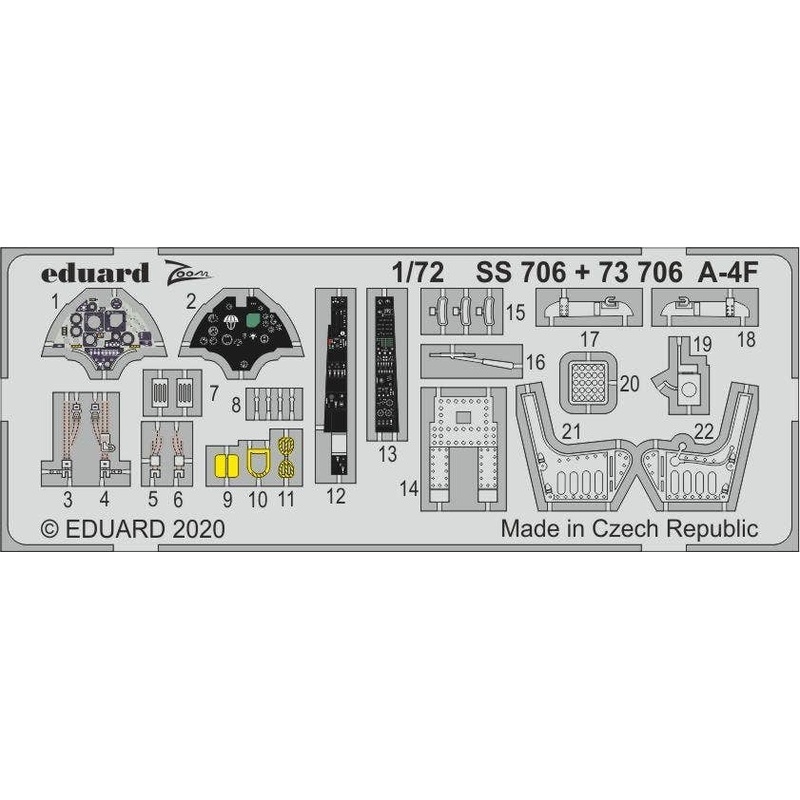 1/72 A-4F Zoom Photo-Etched Parts (for Hobby Boss)