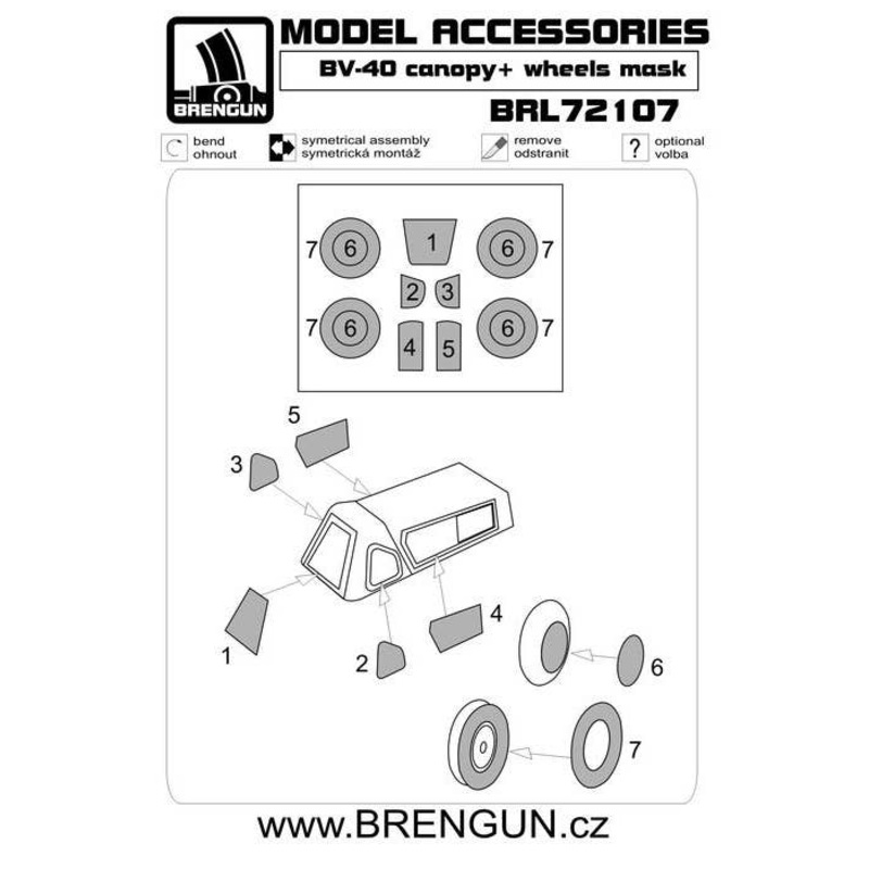 1/72 Blom Voss BV-40 CANOPY MASKS